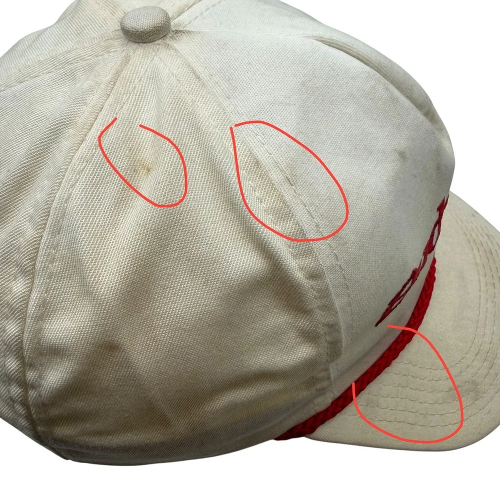Vintage Budweiser Snapback Hat White Red Rope Trucker Cap Embroidered Logo